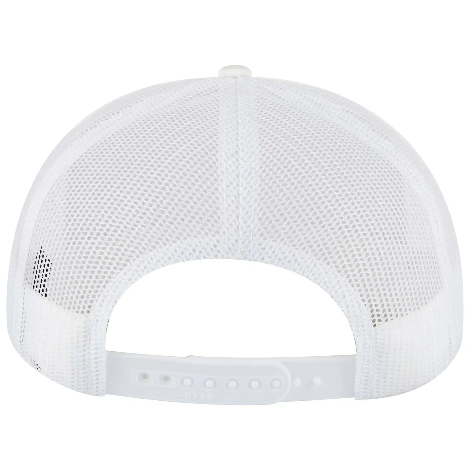 OTTO 112-3 6 Panel Mid Profile Mesh Back Trucker Cap - Wht - Wht / 7 3/8’’ - 7 5/8’’