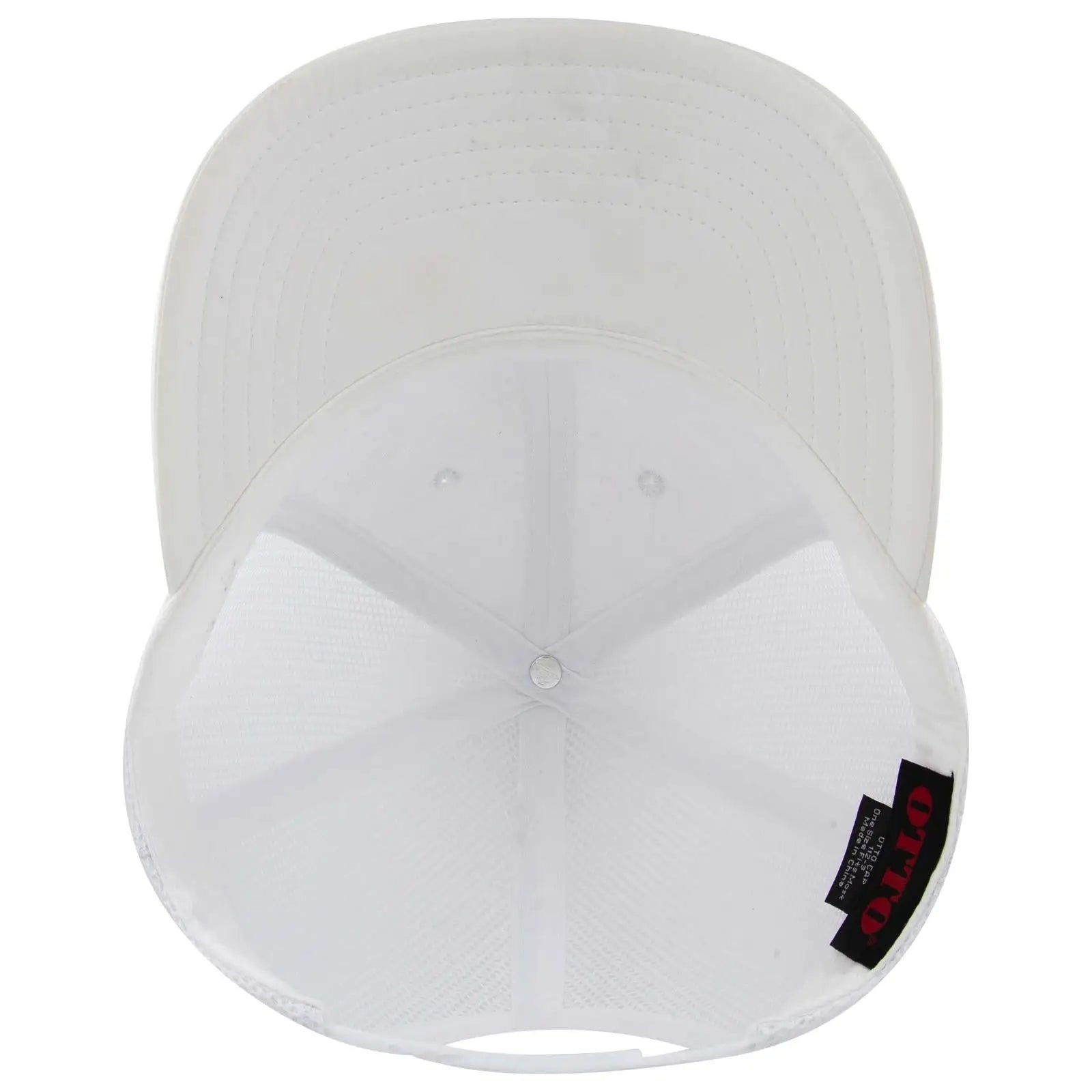 OTTO 112-3 6 Panel Mid Profile Mesh Back Trucker Cap - Wht - Wht / 7 3/8’’ - 7 5/8’’