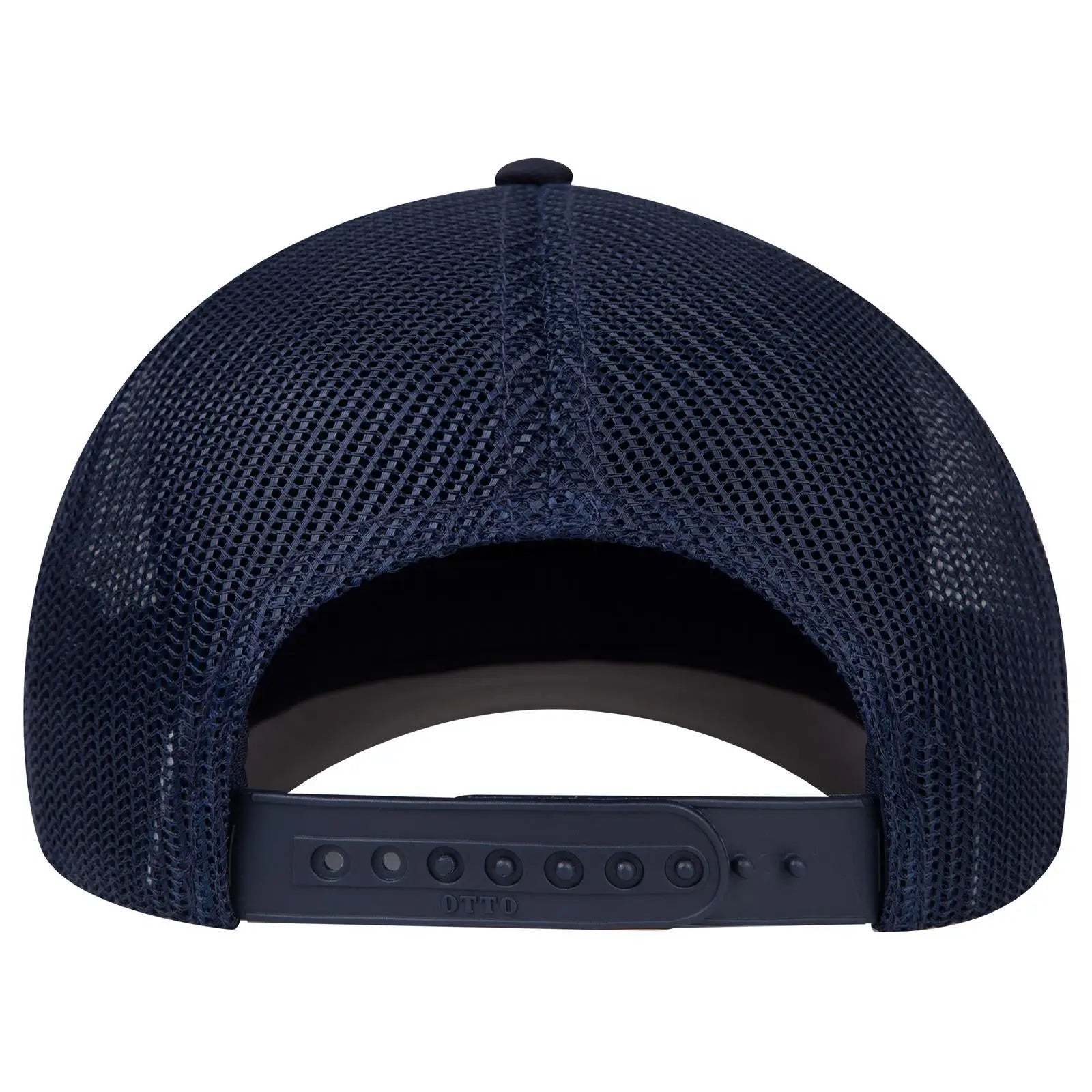OTTO 1120-1 Seamless 6 Panel Mid Profile Mesh Back Trucker Cap - Navy - Navy / 7 3/8’’ - 7 5/8’’
