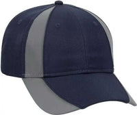 OTTO 114-815 Neon 6 Panel Low Profile Baseball Cap - Navy Ref.Gray - Navy Gray / One Size Fits Most