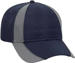 OTTO 114-815 Neon 6 Panel Low Profile Baseball Cap - Navy Ref.Gray - Navy Gray / One Size Fits Most