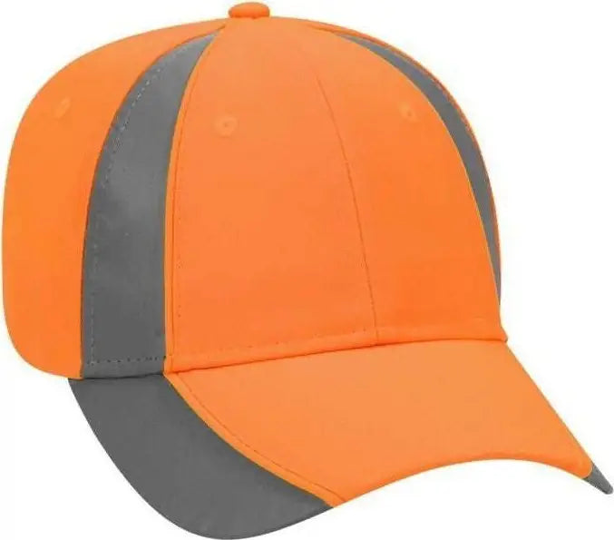 OTTO 114-815 Neon 6 Panel Low Profile Baseball Cap - Neon Orange Ref.Gray - Orange Gray / One Size Fits Most