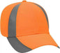 OTTO 114-815 Neon 6 Panel Low Profile Baseball Cap - Neon Orange Ref.Gray - Orange Gray / One Size Fits Most