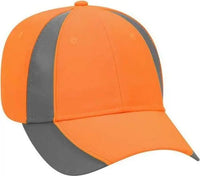 OTTO 114-815 Neon 6 Panel Low Profile Baseball Cap - Neon Orange Ref.Gray - Orange Gray / One Size Fits Most