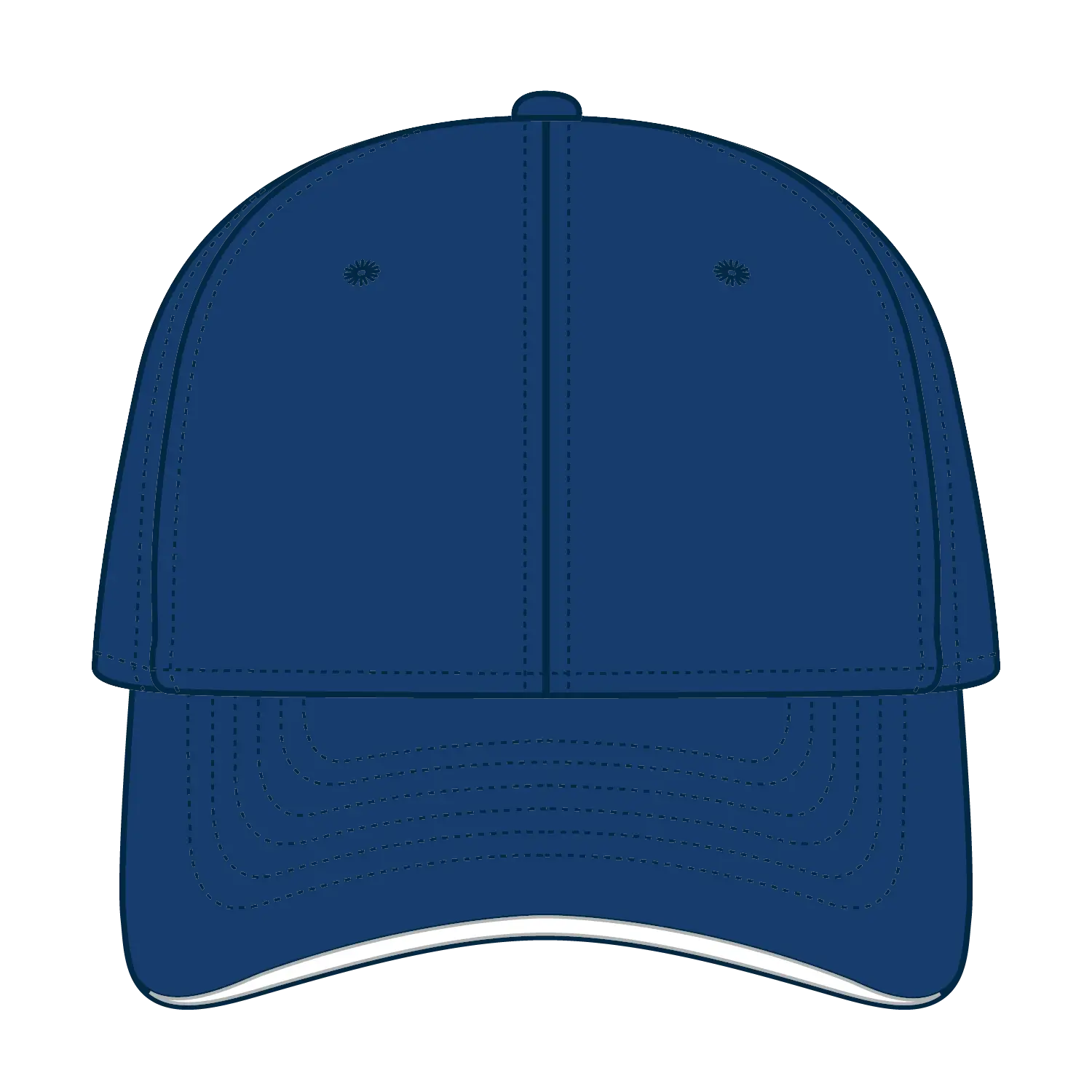 OTTO 12-1163 ’OTTO Flex’ Fitted 6 Panel Low Profile Baseball Cap - Ryl/Ryl/Wht - Ryl/Ryl/Wht / 7 3/8’’ - 7 5/8’