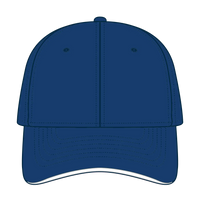 OTTO 12-1163 ’OTTO Flex’ Fitted 6 Panel Low Profile Baseball Cap - Ryl/Ryl/Wht - Ryl/Ryl/Wht / 7 3/8’’ - 7 5/8’