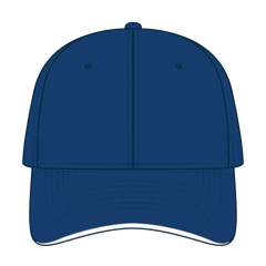 OTTO 12-1163 ’OTTO Flex’ Fitted 6 Panel Low Profile Baseball Cap - Ryl/Ryl/Wht - Ryl/Ryl/Wht / 7 3/8’’ - 7 5/8’