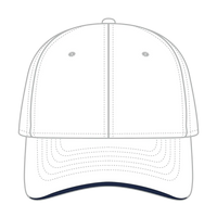 OTTO 12-1163 ’OTTO Flex’ Fitted 6 Panel Low Profile Baseball Cap - Wht/Wht/Nvy - Wht/Wht/Nvy / 7 3/8’’ - 7 5/8’