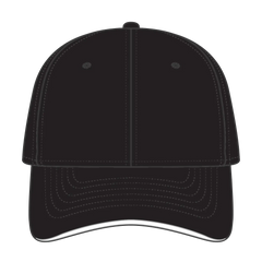 OTTO 12-1163 ’OTTO Flex’ Fitted 6 Panel Low Profile Baseball Cap - Blk/Blk/Wht - Blk/Blk/Wht / 7’’ - 7 1/4’’