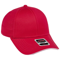OTTO 12-1163 ’OTTO Flex’ Fitted 6 Panel Low Profile Baseball Cap - Red/Red/Wht