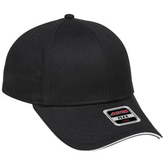 OTTO 12-1163 ’OTTO Flex’ Fitted 6 Panel Low Profile Baseball Cap - Blk/Blk/Wht - Blk/Blk/Wht / 7’’ - 7 1/4’’