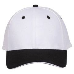 OTTO 12-267 ’OTTO Flex’ Fitted 6 Panel Low Profile Baseball Cap - Blk/Wht/Wht - Blk/Wht/Wht / 7’’ - 7 1/4’’