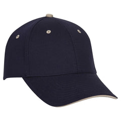 OTTO 12-267 ’OTTO Flex’ Fitted 6 Panel Low Profile Baseball Cap - Nvy/Nvy/Kha - Nvy/Nvy/Kha / 7’’ - 7 1/4’’
