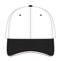 OTTO 12-267 ’OTTO Flex’ Fitted 6 Panel Low Profile Baseball Cap - Blk/Wht/Wht - Blk/Wht/Wht / 7’’ - 7 1/4’’