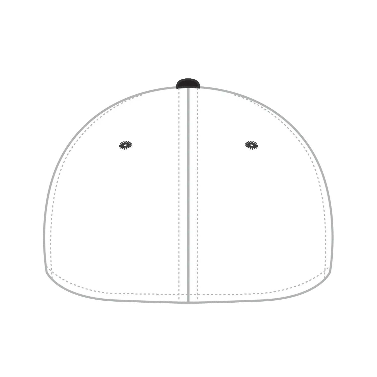 OTTO 12-267 ’OTTO Flex’ Fitted 6 Panel Low Profile Baseball Cap - Blk/Wht/Wht - Blk/Wht/Wht / 7’’ - 7 1/4’’