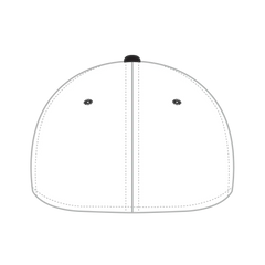 OTTO 12-267 ’OTTO Flex’ Fitted 6 Panel Low Profile Baseball Cap - Blk/Wht/Wht - Blk/Wht/Wht / 7’’ - 7 1/4’’