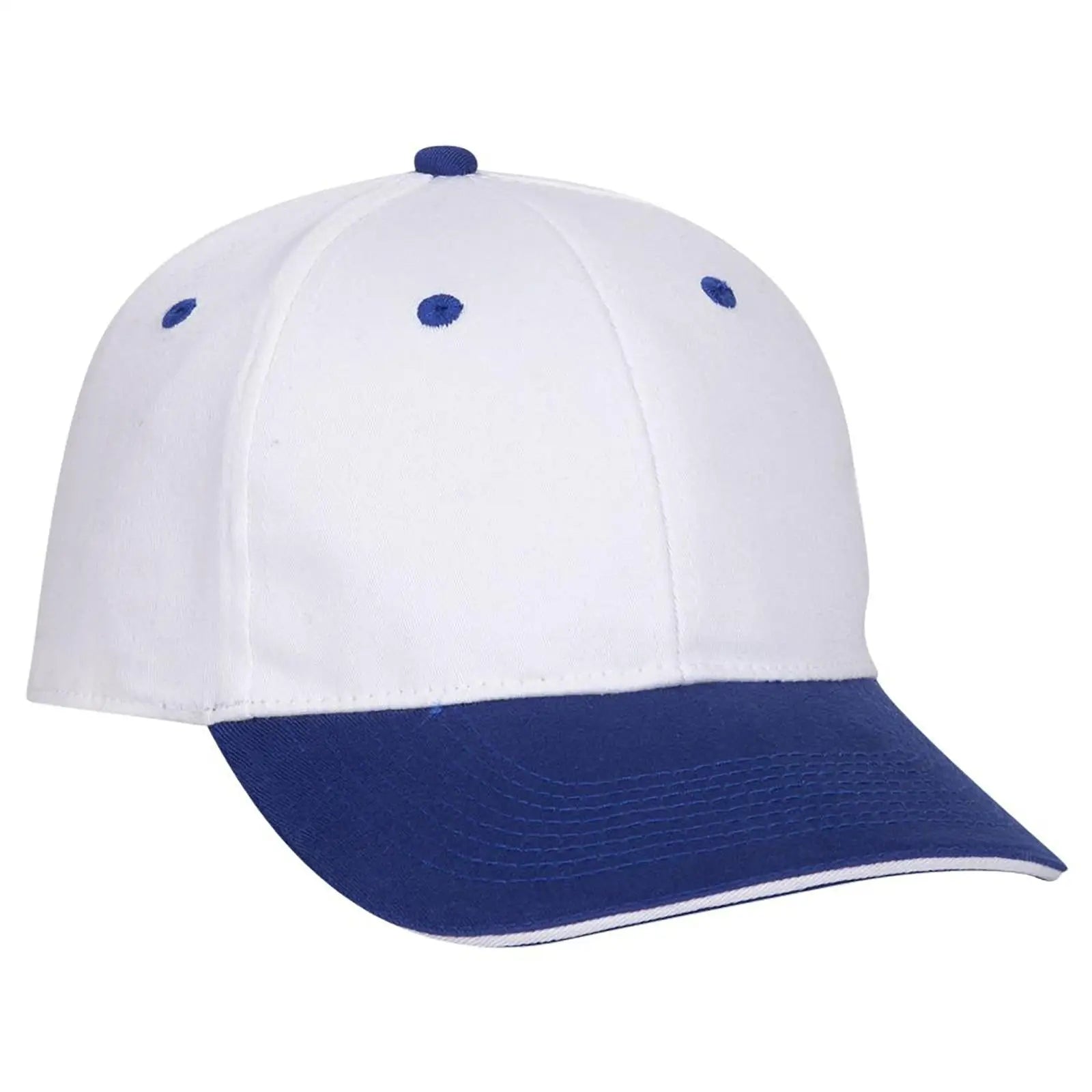 OTTO 12-267 ’OTTO Flex’ Fitted 6 Panel Low Profile Baseball Cap - Ryl/Wht/Wht - Ryl/Wht/Wht / 7’’ - 7 1/4’’