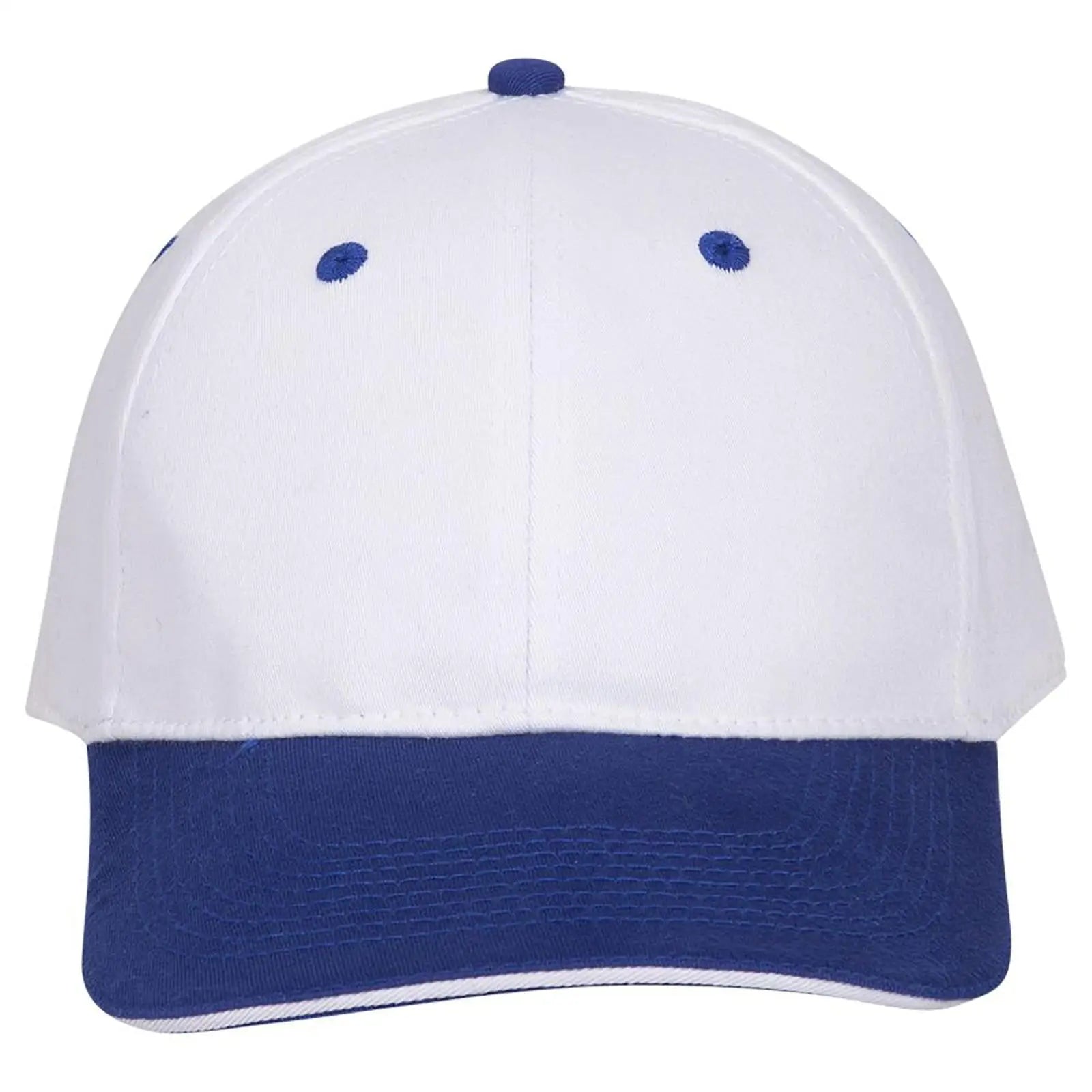 OTTO 12-267 ’OTTO Flex’ Fitted 6 Panel Low Profile Baseball Cap - Ryl/Wht/Wht - Ryl/Wht/Wht / 7’’ - 7 1/4’’