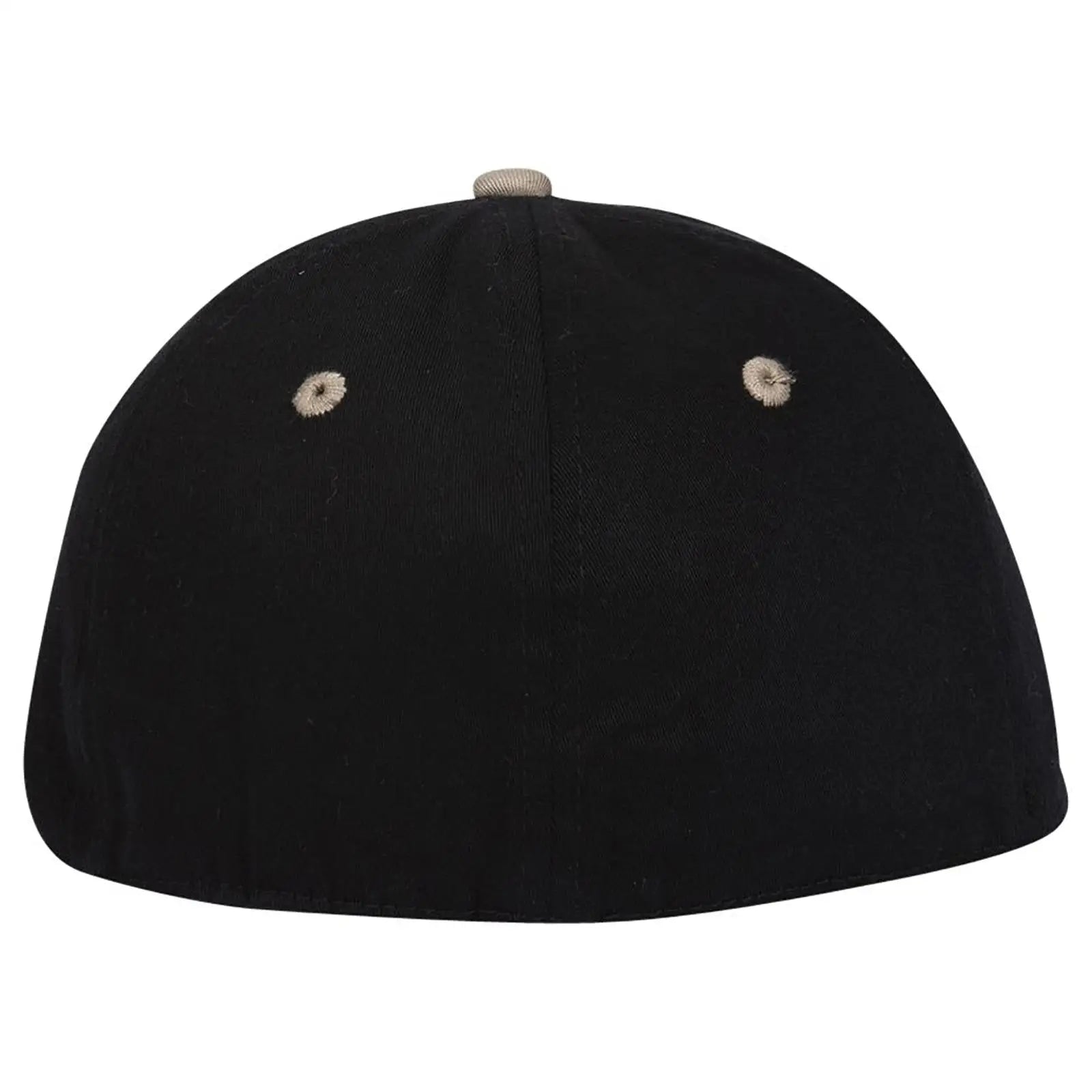 OTTO 12-267 ’OTTO Flex’ Fitted 6 Panel Low Profile Baseball Cap - Kha/Blk/Blk - Kha/Blk/Blk / 7’’ - 7 1/4’’