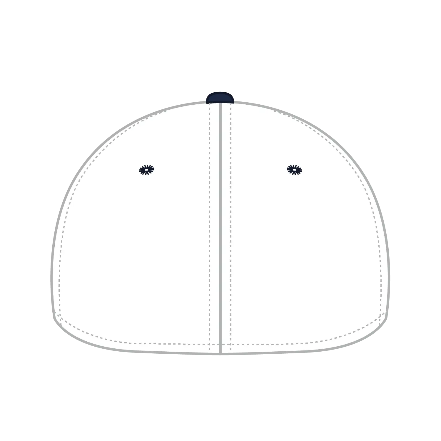 OTTO 12-267 ’OTTO Flex’ Fitted 6 Panel Low Profile Baseball Cap - Nvy/Wht/Wht - Nvy/Wht/Wht / 7’’ - 7 1/4’’