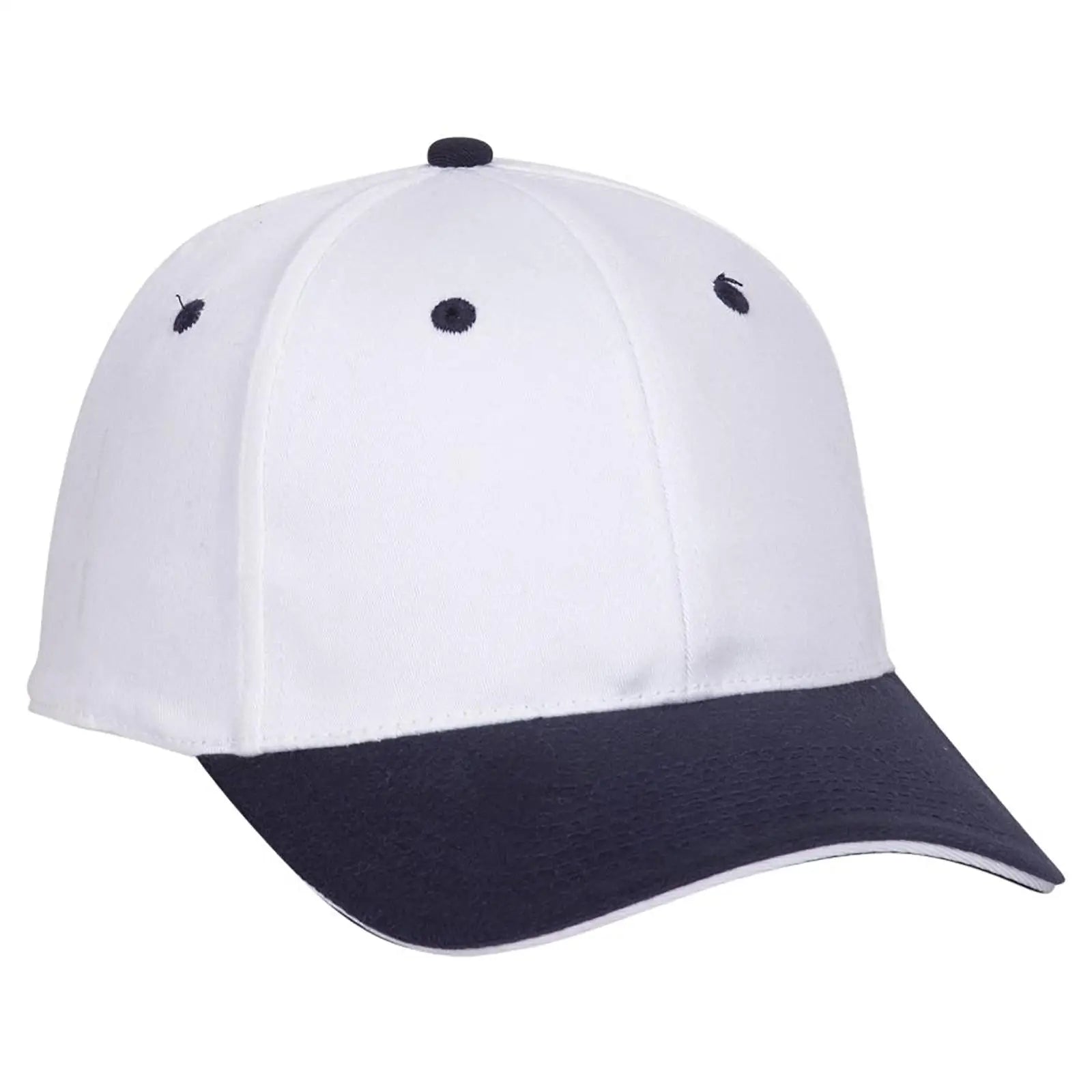 OTTO 12-267 ’OTTO Flex’ Fitted 6 Panel Low Profile Baseball Cap - Nvy/Wht/Wht - Nvy/Wht/Wht / 7’’ - 7 1/4’’
