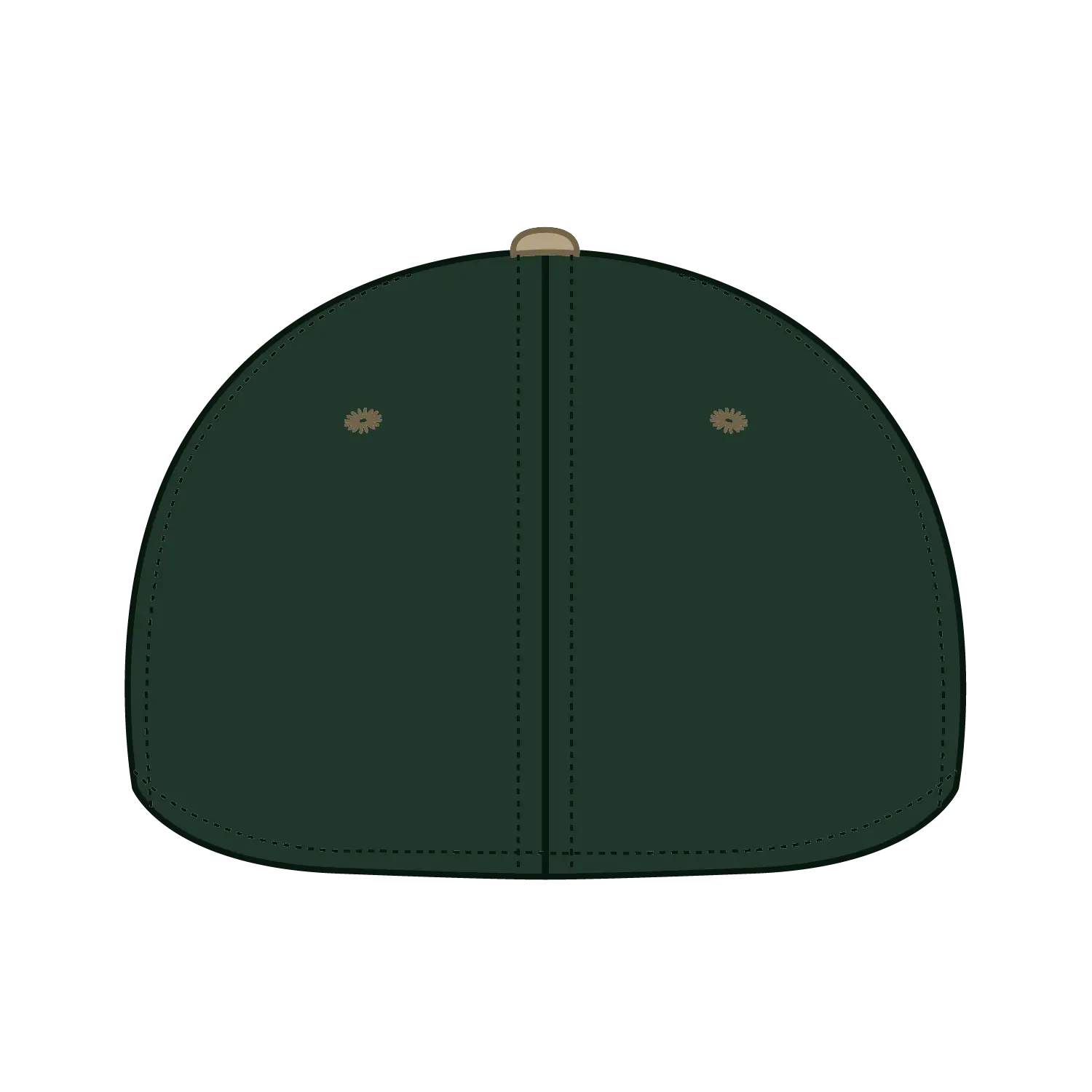 OTTO 12-267 ’OTTO Flex’ Fitted 6 Panel Low Profile Baseball Cap - Kha/Dk.Grn/Dk.Grn - Kha/Dk.Grn/Dk.Grn / 7’’ - 7 1/4’’