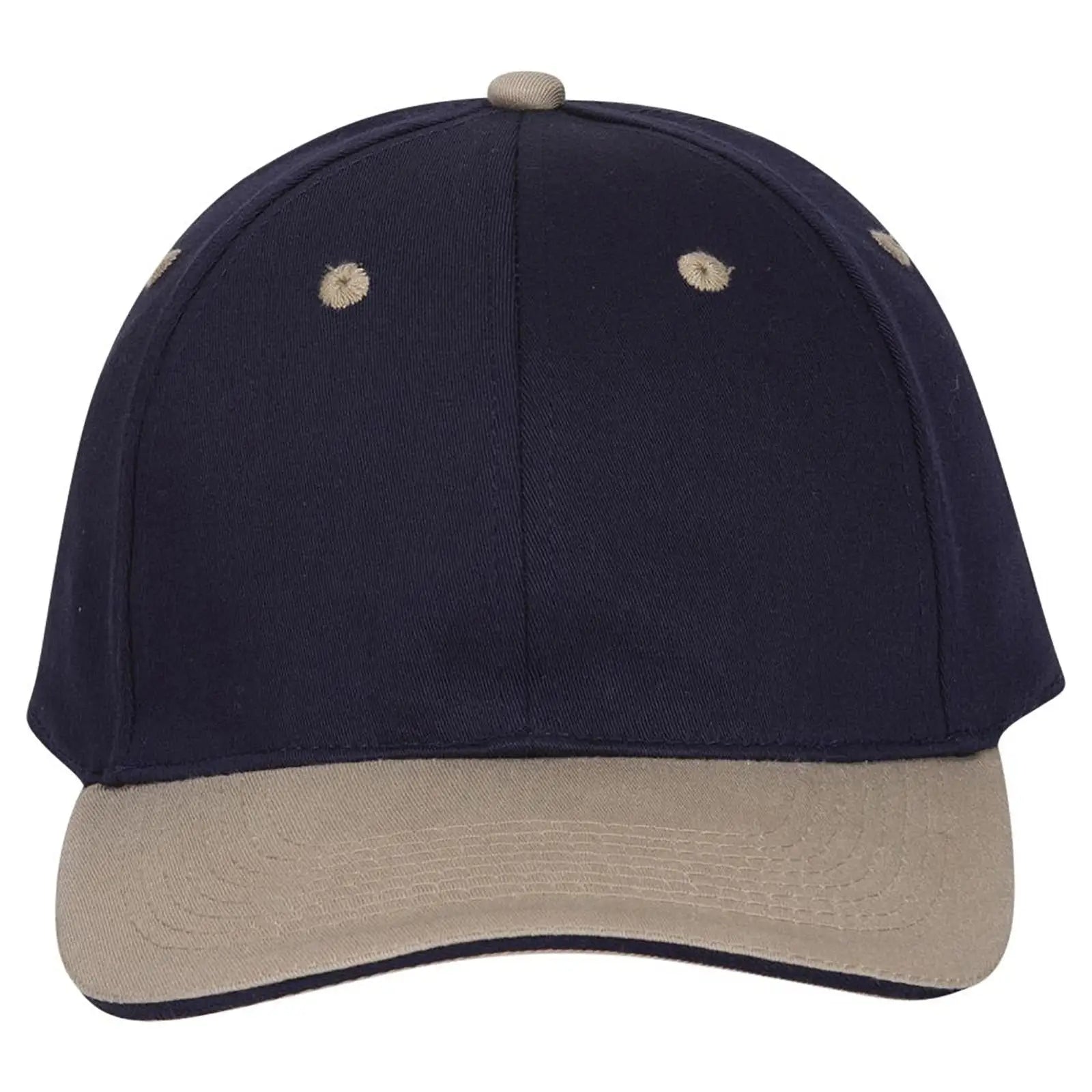OTTO 12-267 ’OTTO Flex’ Fitted 6 Panel Low Profile Baseball Cap - Kha/Nvy/Nvy - Kha/Nvy/Nvy / 7’’ - 7 1/4’’