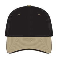 OTTO 12-267 ’OTTO Flex’ Fitted 6 Panel Low Profile Baseball Cap - Kha/Blk/Blk - Kha/Blk/Blk / 7’’ - 7 1/4’’
