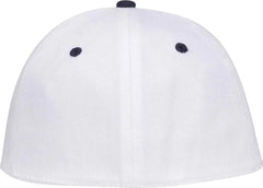 OTTO 12-267 Stretchable Deluxe Brushed Cotton Twill Sandwich Visor Low Profile Pro Style Cap (S/M) - Navy White White