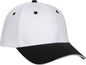 OTTO 12-267 Stretchable Deluxe Brushed Cotton Twill Sandwich Visor Low Profile Pro Style Cap (S/M) - Black White White
