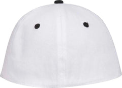 OTTO 12-267 Stretchable Deluxe Brushed Cotton Twill Sandwich Visor Low Profile Pro Style Cap (S/M) - Black White White