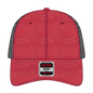 OTTO 121-1202 ’OTTO Comfy Fit’ 6 Panel Low Profile Mesh Back Trucker Cap - Red/Red/Blk - Red/Red/Blk / 7 3/8’’ - 7 5/8’’