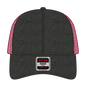 OTTO 121-1202 ’OTTO Comfy Fit’ 6 Panel Low Profile Mesh Back Trucker Cap - Blk/Blk/Red - Blk/Blk/Red / 7 3/8’’ - 7 5/8’’