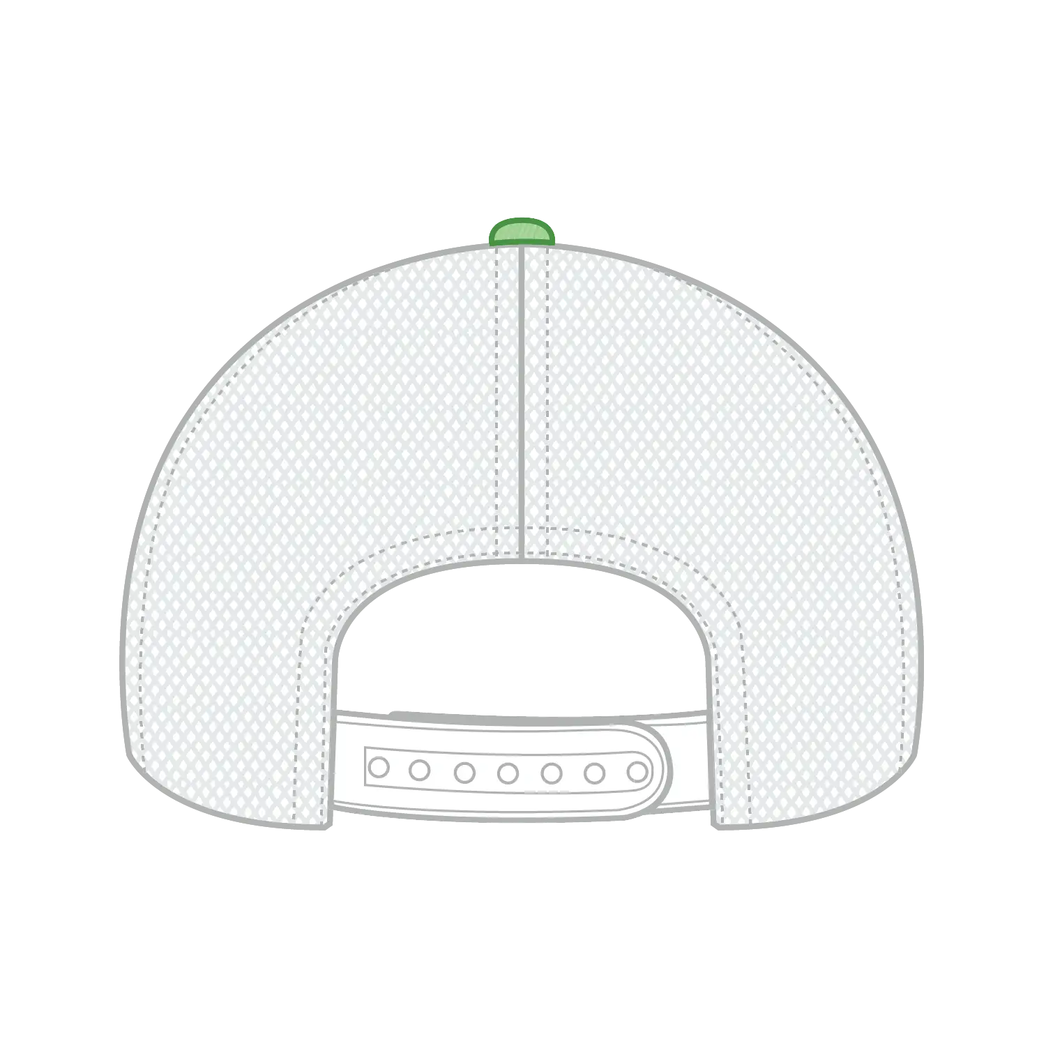 OTTO 121-1202 ’OTTO Comfy Fit’ 6 Panel Low Profile Mesh Back Trucker Cap - Lime/Lime/Wht - Lime/Lime/Wht / 7 3/8’’ - 7