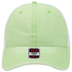 OTTO 121-1202 ’OTTO Comfy Fit’ 6 Panel Low Profile Mesh Back Trucker Cap - Lime/Lime/Wht - Lime/Lime/Wht / 7 3/8’’ - 7