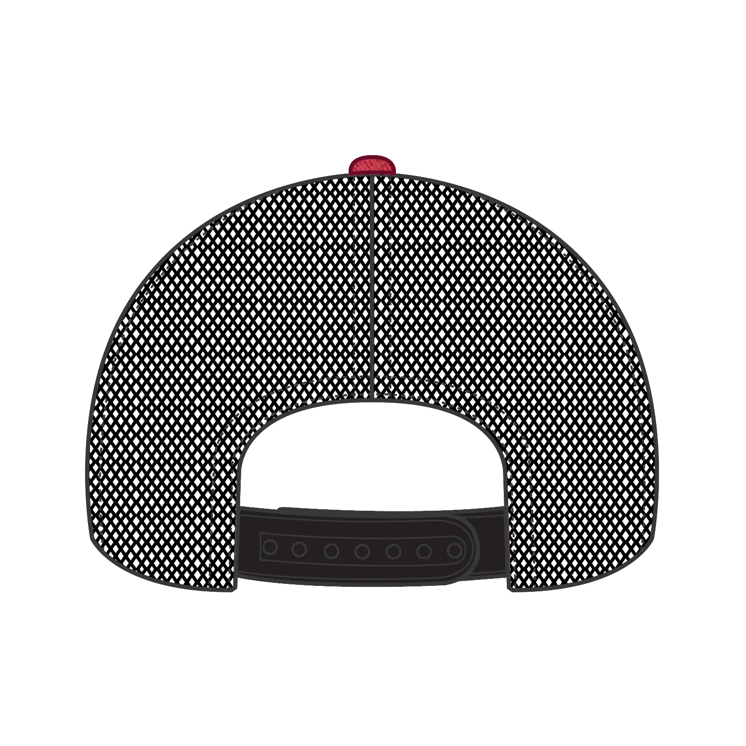 OTTO 121-1202 ’OTTO Comfy Fit’ 6 Panel Low Profile Mesh Back Trucker Cap - Red/Red/Blk - Red/Red/Blk / 7 3/8’’ - 7 5/8’’