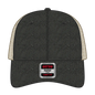OTTO 121-1202 ’OTTO Comfy Fit’ 6 Panel Low Profile Mesh Back Trucker Cap - Blk/Blk/Kha - Blk/Blk/Kha / 7 3/8’’ - 7 5/8’’