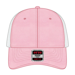 OTTO 121-1202 ’OTTO Comfy Fit’ 6 Panel Low Profile Mesh Back Trucker Cap - Pnk/Pnk/Wht - Pnk/Pnk/Wht / 7 3/8’’ - 7 5/8’’