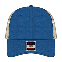 OTTO 121-1202 ’OTTO Comfy Fit’ 6 Panel Low Profile Mesh Back Trucker Cap - Ryl/Ryl/Kha - Ryl/Ryl/Kha / 7 3/8’’ - 7 5/8’’