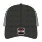 OTTO 121-1202 ’OTTO Comfy Fit’ 6 Panel Low Profile Mesh Back Trucker Cap - Blk/Blk/Ch.Gry - Blk/Blk/Ch.Gry / 7 3/8’’