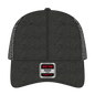 OTTO 121-1202 ’OTTO Comfy Fit’ 6 Panel Low Profile Mesh Back Trucker Cap - Black - Black / 7 3/8’’ - 7 5/8’’