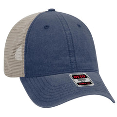 OTTO 121-1202 ’OTTO Comfy Fit’ 6 Panel Low Profile Mesh Back Trucker Cap - Nvy/Nvy/Kha - Nvy/Nvy/Kha / 7 3/8’’ - 7 5/8’’