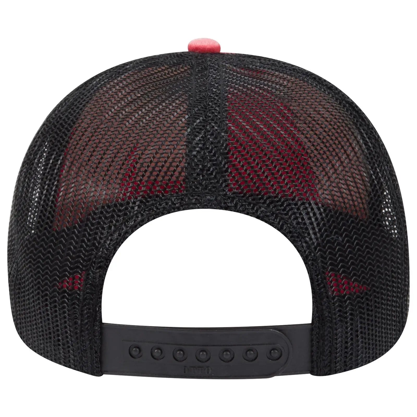 OTTO 121-1202 ’OTTO Comfy Fit’ 6 Panel Low Profile Mesh Back Trucker Cap - Red/Red/Blk - Red/Red/Blk / 7 3/8’’ - 7 5/8’’