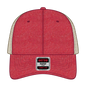 OTTO 121-1202 ’OTTO Comfy Fit’ 6 Panel Low Profile Mesh Back Trucker Cap - Red/Red/Kha - Red/Red/Kha / 7 3/8’’ - 7 5/8’’