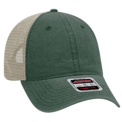OTTO 121-1202 ’OTTO Comfy Fit’ 6 Panel Low Profile Mesh Back Trucker Cap - Dk.Grn/Dk.Grn/Kha - Dk.Grn/Dk.Grn/Kha / 7