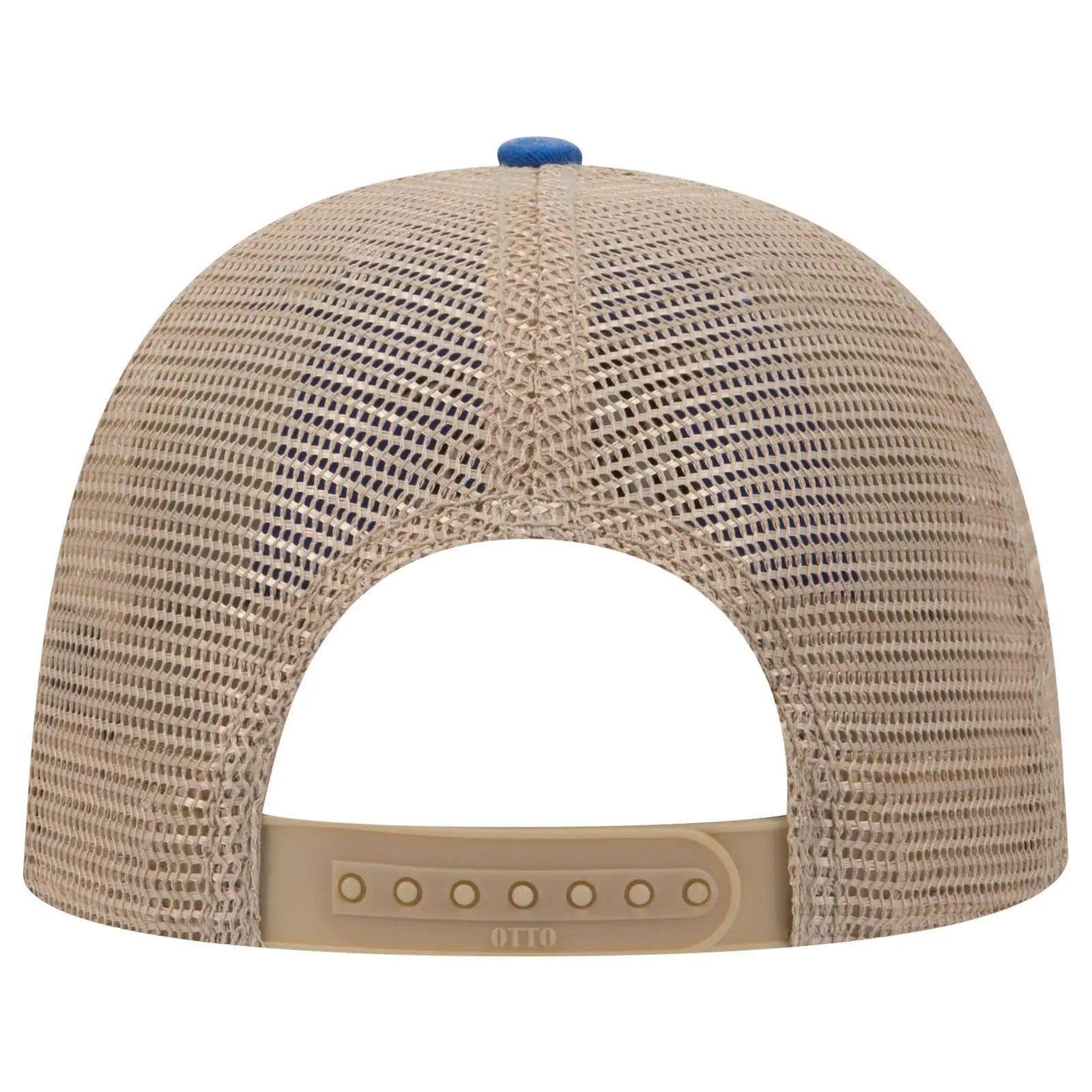 OTTO 121-1202 ’OTTO Comfy Fit’ 6 Panel Low Profile Mesh Back Trucker Cap - Ryl/Ryl/Kha - Ryl/Ryl/Kha / 7 3/8’’ - 7 5/8’’