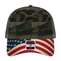 OTTO 121-1281 6 Panel Low Profile Mesh Back Trucker Dad Cap - Camo 004 - Camo 004 / 7 3/8’’ - 7 5/8’’
