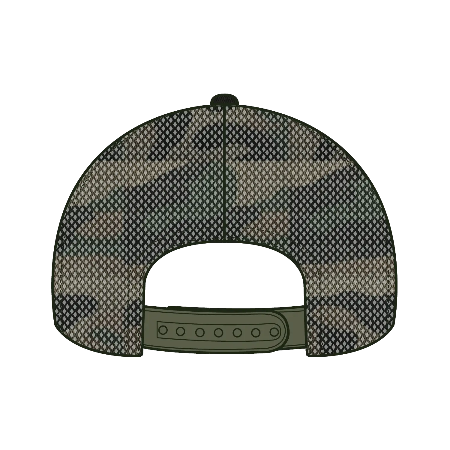 OTTO 121-1281 6 Panel Low Profile Mesh Back Trucker Dad Cap - Camo 004 - Camo 004 / 7 3/8’’ - 7 5/8’’