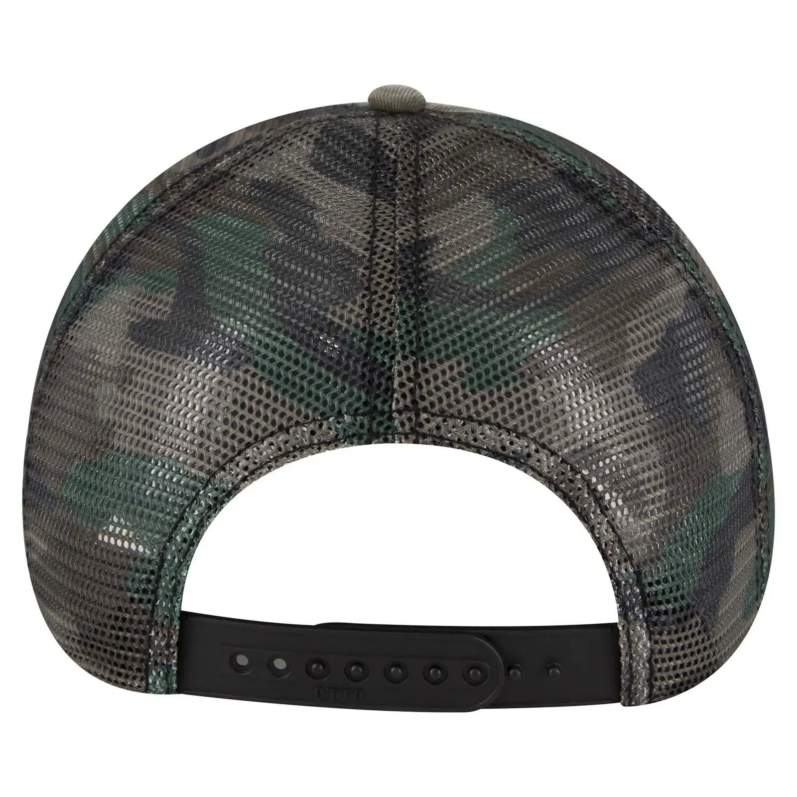 OTTO 121-1281 6 Panel Low Profile Mesh Back Trucker Dad Cap - Camo 004 - Camo 004 / 7 3/8’’ - 7 5/8’’