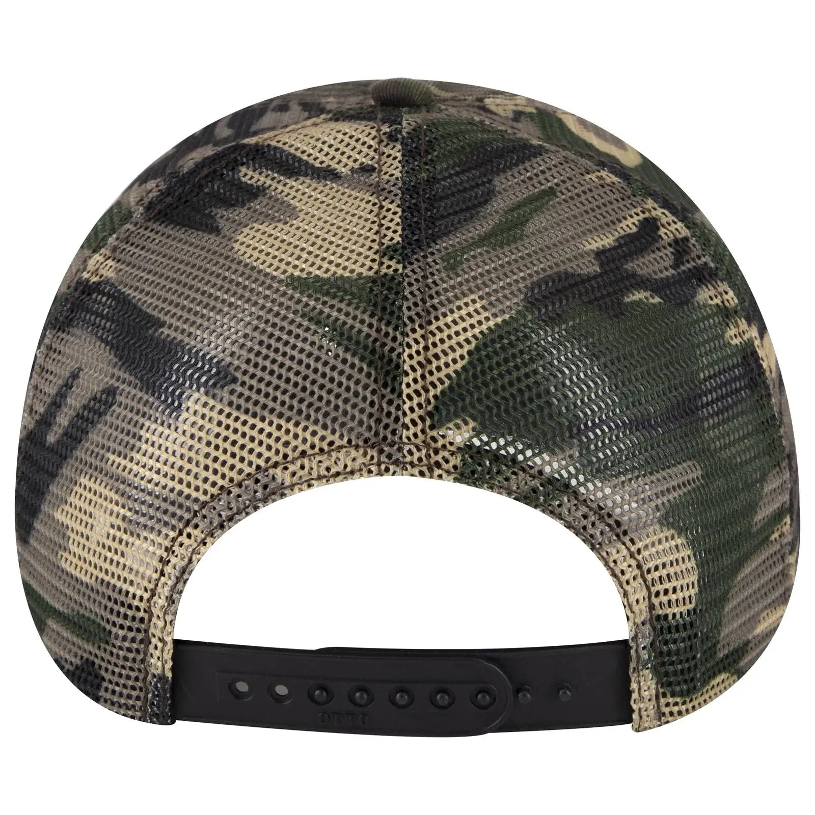OTTO 121-1281 6 Panel Low Profile Mesh Back Trucker Dad Cap - Camo 008 - Camo 008 / 7 3/8’’ - 7 5/8’’